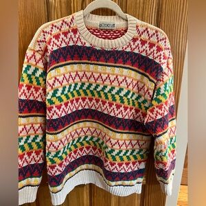 90’s Multi-Colored Sweater. Handmade in Peru